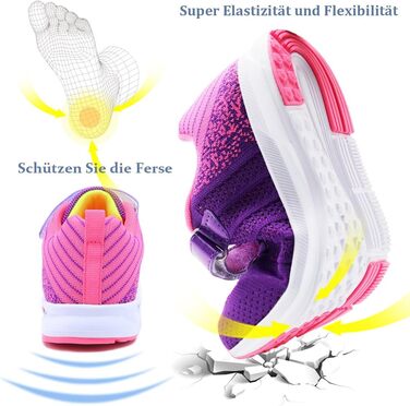 Дитячі кросівки для дівчаток: легкі, дихаючі, для бігу та занять спортом (34 EU, рожевий)