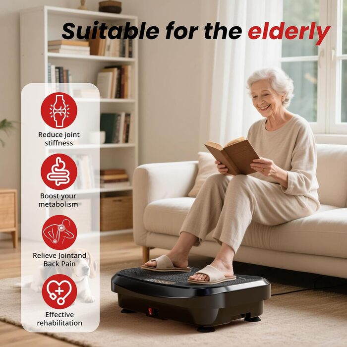 Платформа для вібраційного тренування MOMODA 2026 - для схуднення та спалювання жиру, 120 рівнів швидкості, для жінок та чоловіків