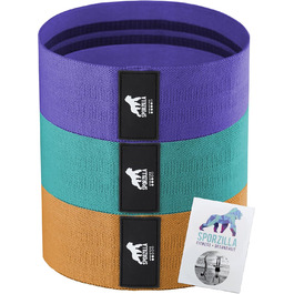 Спортивні еластичні стрічки Sporzilla® Booty Band для тренування сідниць - набір фітнес-стрічок для будь-якого рівня: реабілітація, просунуті та професіонали