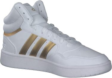 Кросівки Adidas Hoops 3.0 Mid Lifestyle - жіночі, класичні, білі, сірі, розмір 36 2/3 EU