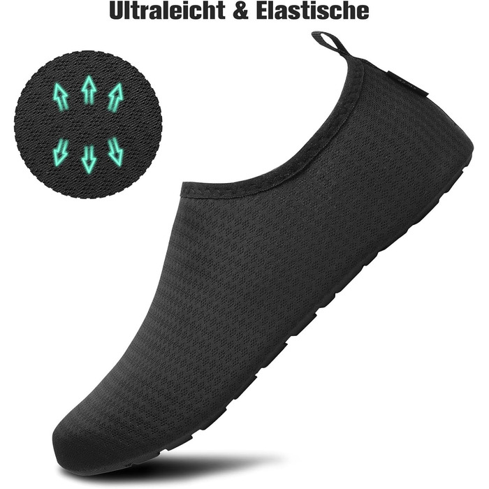 Чоботи для плавання та водних видів спорту SAGUARO для чоловіків та жінок. Швидковисихаючі, легкі неопренові тапочки для пляжу, серфінгу та дайвінгу. Розміри EU 36-47. Кольори: зелений, жовтий.