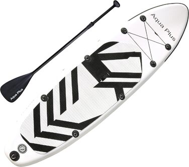 Надувна SUP-дошка Aqua Plus 335x83x15 см, карбонова, для всіх рівнів, з веслом, помпою та рюкзаком