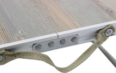 Складаний столик для кемпінгу Homecall зі сталі та MDF-плити, 56 x 34 x 24 см