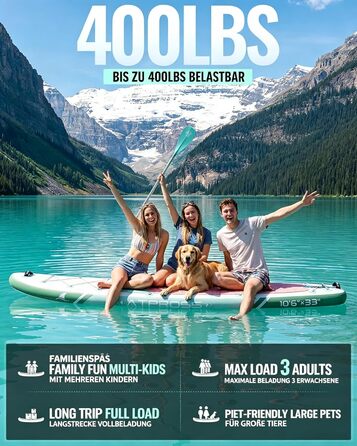SUP дошка для плавання стоячи 320 см з аксесуарами, до 200 кг, Eva-покриття, надувна, зелена (з сидінням для каякінгу)