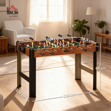 Настільний футбол, набір, 2 м'ячі, нековзкі ручки, для підлітків та дорослих, табло рахунку, МДФ, метал, кольоровий
