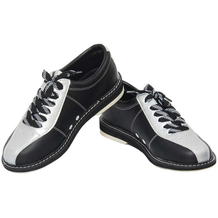 Чоловічі кеди для боулінгу SDEQA, шнурівка, для газону, антиковзаючі, легкі, розмір 41 EU, чорний сріблястий