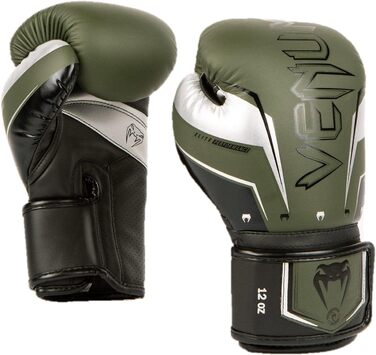 Боксерські рукавички Venum Elite Evo Khaki/Silver 8 Oz