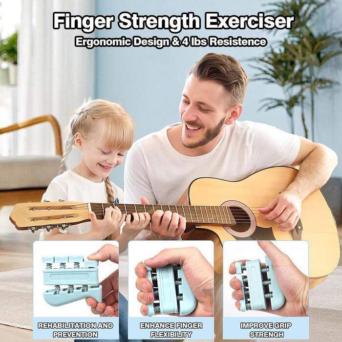 Набір для зміцнення хватки TwinBeing (4 шт.) з ручками та підсилювачем передпліччя - тренажер рук та пальців - розвантажувальне кільце для сили - літаюча диска