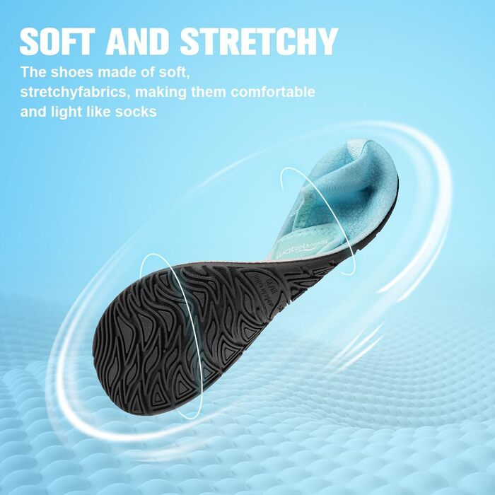 Шкарпетки для плавання WateLves: аквашузи для чоловіків та жінок, шкарпетки для басейну та пляжу, дихаючі, швидковисихаючі, унісекс, 38/39 EU, блакитний/оранжевий