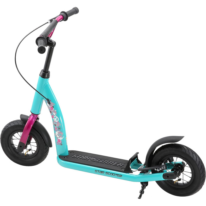 Дитячий самокат STAR SCOOTER з надувними колесами 10 дюймів, для дітей від 5 років, міський, регульована висота, нове покоління