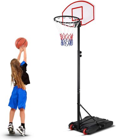 Баскетбольний щит Sportana, висота 179-209 см, регульований, з опорою 30 кг, для вулиці
