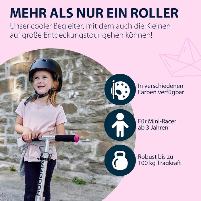Дитячий алюмінієвий самокат HUDORA Little BigWheel, складаний, регульований, великі колеса, до 100 кг, для дітей від 3 років