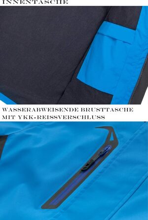 Чоловіча демісезонна куртка Softshell з капюшоном, водонепроникна вітрівка для походів, кемпінгу та активного відпочинку (Синя, L)
