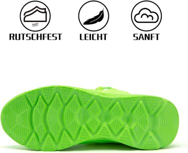 Чоловічі кросівки Linenghs для бігу, занять спортом та прогулянок. Легкі, дихаючі, чорні, з акцентами флуоресцентного зеленого (40 EU)