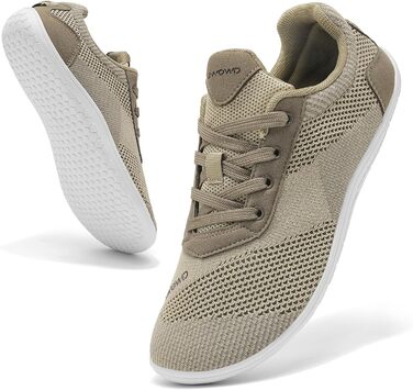 Взуття для ходьби босоніж Дами/Чоловіки | Широка передня частина, підошва 4 мм | Легке, дихаюче, неслизьке | Спорт, Outdoor, повсякденне (40 EU, Хакі)