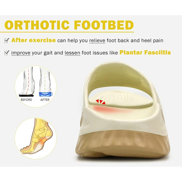 Жіночі сандалі KuaiLu для відновлення, ортопедичні з підтримкою склепіння стопи, бежево-хакі, 40 EU