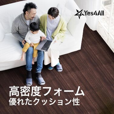 Набір пазл-матів для підлоги Yes4All для тренажерного залу та гаража, 12 шт (60x60 см), захисний покриття під тренажери, колір: темний горіх (4,5 м²)