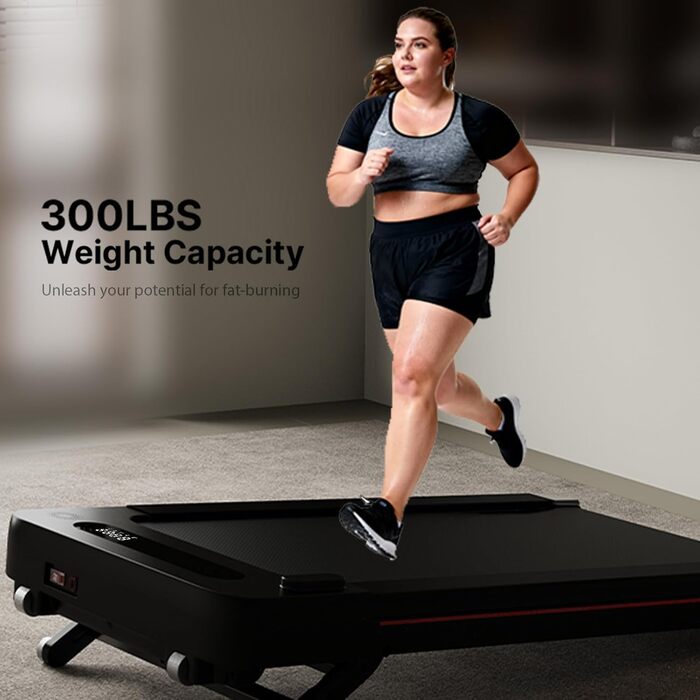 Bluearth Walking Pad - Бігова доріжка для ходьби з автоматичним нахилом 10%, для дому та офісу, з додатком, підтримкою Live-курсів, до 150 кг, 2.5 к.с., чорна
