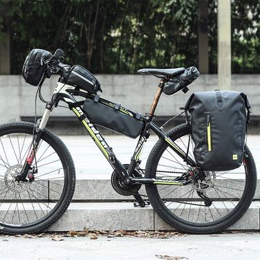 Велосипедна сумка WATERFLY 25L на багажник, водонепроникна, чорна