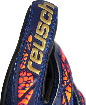 Дитячі воротарські рукавички Reusch Attrakt Gold X Junior, сині-золоті-чорні, розмір 7, унісекс