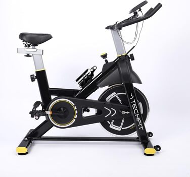Фітнес-велотренажер TechFit з маховиком 8 кг, 99 рівнів опору, регульоване сидіння/кермо, датчик пульсу, тримач для планшета, до 120 кг, ергономічні педалі, для початківців та професіоналів