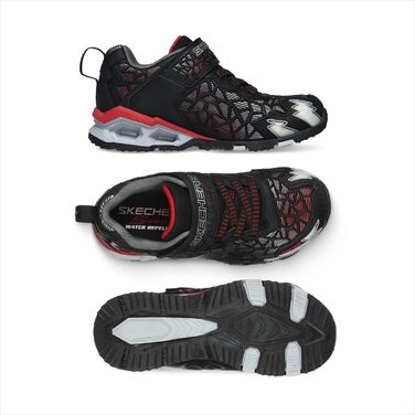 Дитячі кросівки Skechers Hydro Lights-Tuff Force чорно-червоні, 29 EU