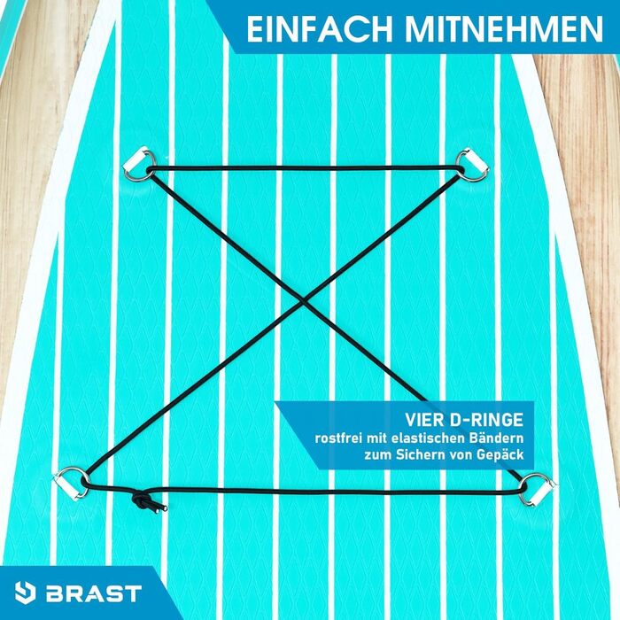 Надувний SUP Board BRASŤ Family | Комплект для сім'ї | XXL | 370x87x15 см, до 210 кг | 7 дизайнів | з аксесуарами (2 сидіння для каяка, 2 петлі для ніг, насос, рюкзак, 2 весла)