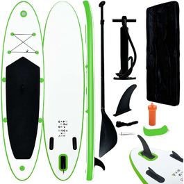 Надувна SUP-дошка для серфінгу vidaXL, комплект, 330x72x10 см, зелена