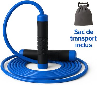 Стрибкове канат Titan з регулюванням, 3 м, з навантаженням, для CrossFit, фітнесу, боксу, MMA, тренувань у спортзалі, синій