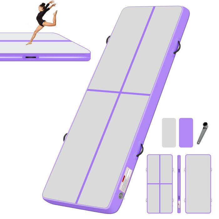 Гімнастичний надувний мат BPB для тумблінгу з електричним насосом, тренувальний трек для гімнастики, йоги та акробатики (300x100x10 см)