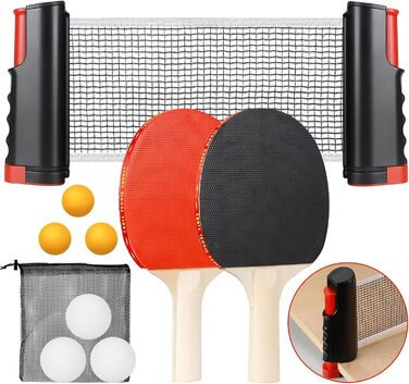 Набір для настільного тенісу: стіл, сітка, 2 ракетки, 3 м'ячі, сумка