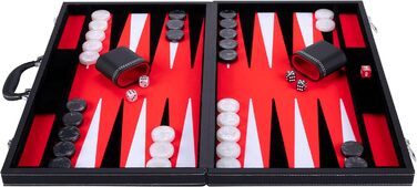 Набір для гри в нарди Engelhart Deluxe 54 см - високоякісні матеріали, нарди з кейсом, кубики та стаканчики