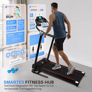 Серіна Лайф: Компактний біговий тренажер для дому - Walking Pad SL26 з Bluetooth та складним механізмом, тихий, для дому та офісу