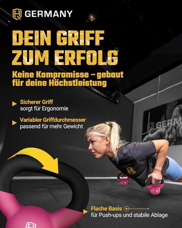 Гантель з неопрену HQ Germany® Vollguss 2-32кг | Комплекти для початківців | Точність ваги ±2,0%