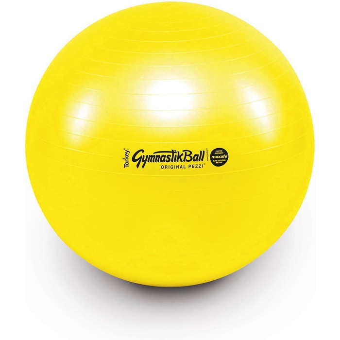 Гімнастичний м'яч Original Pezzi MAXAFE 65 см, жовтий, сидячий м'яч для фітнесу
