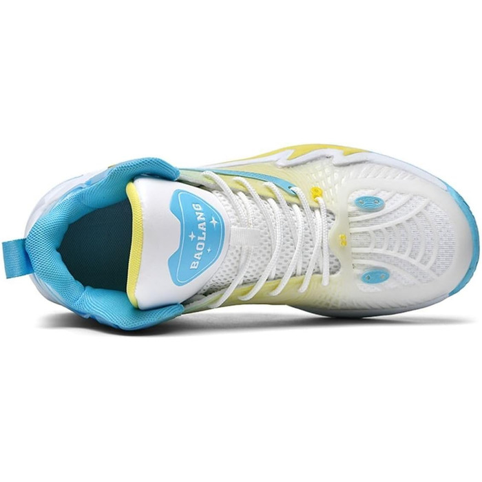 Унісекс баскетбольні черевики з високим верхом для занять спортом, дихаючі, з амортизацією та антиковзким покриттям, для підлітків, для бігу та тренувань (39 EU, Moonlight)