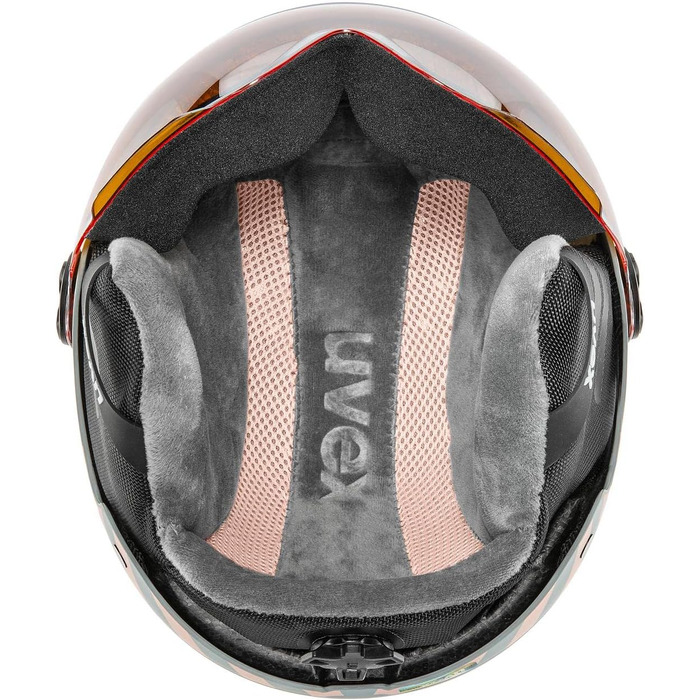 Дитячий велосипедний шолом uvex Rocket jr Visor Single rhino, рожевий матовий, 54-58 см