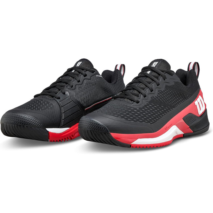 Тенісне взуття Wilson Rush Pro 4.5 для чоловіків (48 EU, чорний, інфрачервоний, білий)