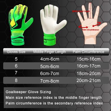 Воротарські рукавички з Fingersave для футболу, унісекс, супер-зчеплення, товстий латекс, максимальний контроль, для дітей, підлітків і дорослих