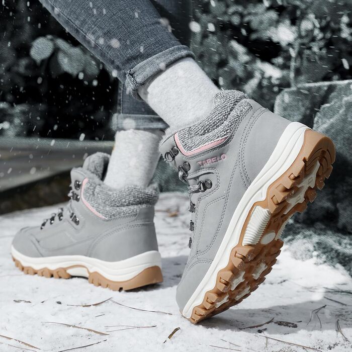 Зимові черевики жіночі TARELO, антиковзання, розмір 36-41, сірий