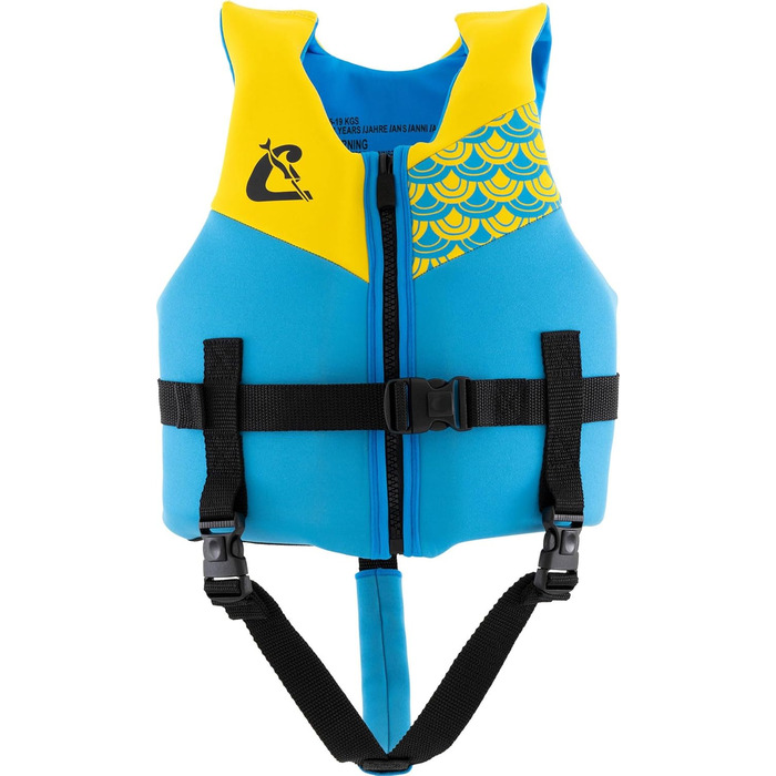 Жилет для плавання CRESSI Froggy з неопрену для дітей, блакитний/жовтий, M (3/6 років)