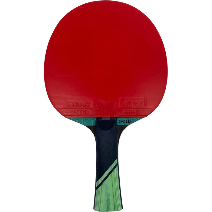 Настільна ракетка Butterfly Dimitrij Ovtcharov Gold з новою EVA-технологією, ITTF сертифікований наклад Addoy 1,5 мм, комплект для досвідчених гравців (чохол, м'ячі, додаткова ракетка)