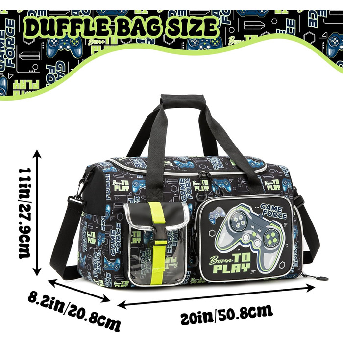 Дитяча спортивна сумка HTgroce з відділенням для взуття. Сумка для плавання, подорожей для дівчаток. Кольори: білий (сердечко), зелений (гра)