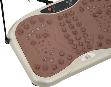 Платформа вібраційна HOMCOM з LED-дисплеєм, USB-динаміком та тренувальні стрічки - для фітнесу та тренувань