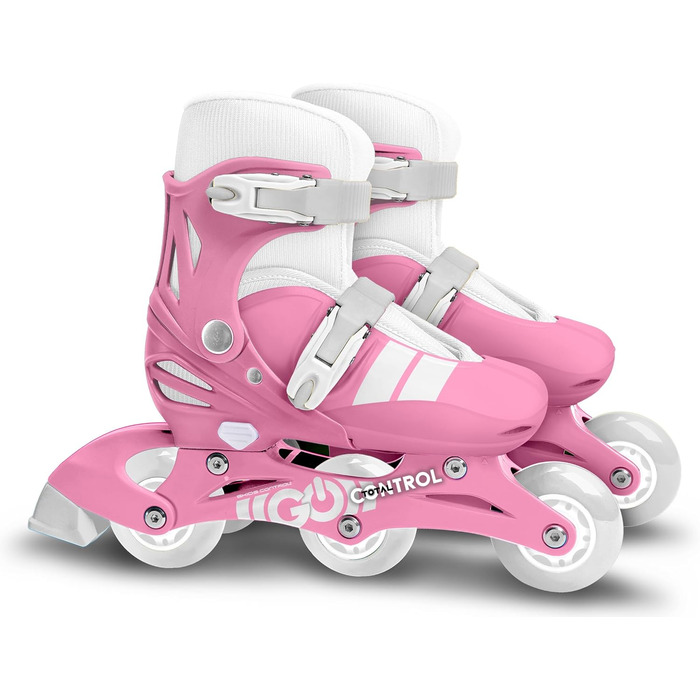 Ролики TRISKATES 2-в-1 регульовані для дітей (SKIDS CONTROL FILLE 2025, рожеві, розмір 27-30)