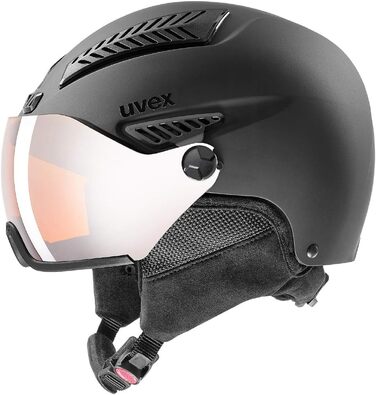 Лижний шолом uvex HLMT 600 Visor чорний матовий 53-55 см для дорослих