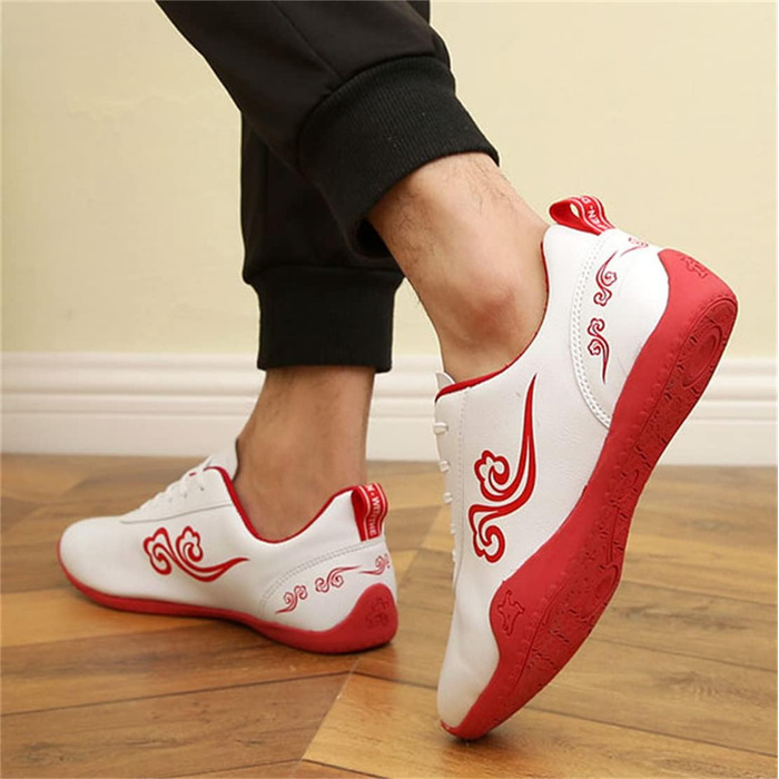 Жіночі боксерські танки, жіночі танківські черевики Taekwondo з антиковзким покриттям, Кунг-Фу, Тай-Чи, легкі спортивні черевики для залу (41 EU, Білий)