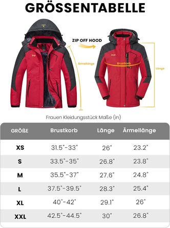 Жіноча куртка: флісова, зимова, водонепроникна, дихаюча, тепла, вітрозахисна, софтшел з капюшоном (S, червона)