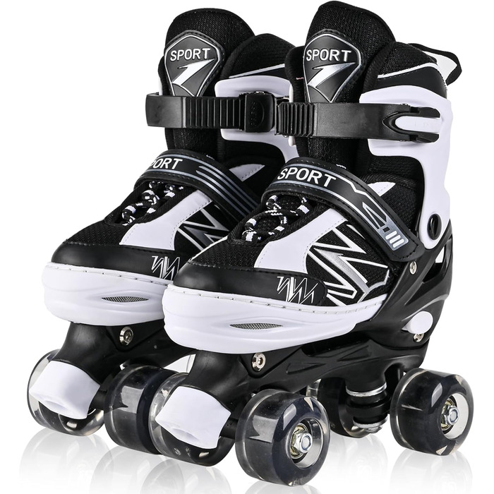 Роликові ковзани для дітей LOKJIJI: регульовані, фіолетові та білі, для початківців