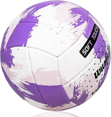 Волейбольний м'яч Wuzfully Kinder Soft Touch для пляжу та залу, розмір 5, фіолетовий
